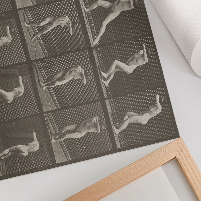 Poster kunstdruck Tellernummer 73. Überraschende Wendung und Flucht (1887) von Eadweard Muybridge