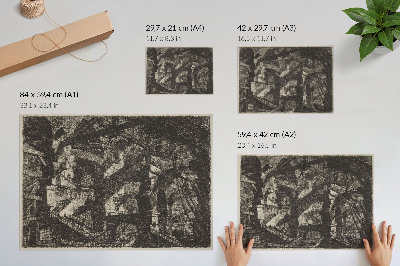 Poster kunstdruck Der gotische Bogen (veröffentlicht 1800-1809) von Giovanni Battista Piranesi