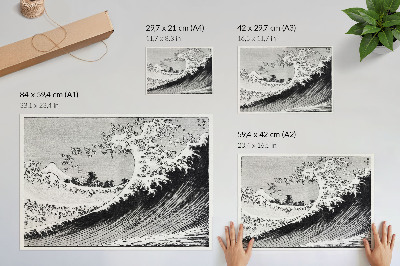 Poster kunstdruck Hundert Ansichten des Berges Fuji (1835) von Hokusai, japanischer Holzschnitt aus der damaligen Zeit