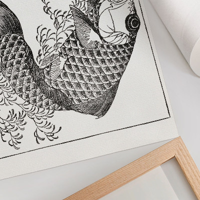 Poster Hokusais Karpfen, eine japanische Tierillustration