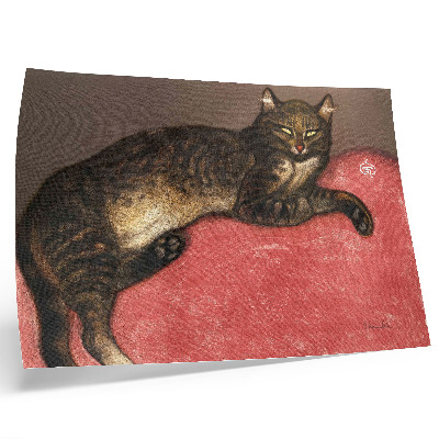 Kunstdruck poster L'Hiver Chat sur un Coussin (1909) Chromolithographiedruck von Théophile Alexandre Steinlen