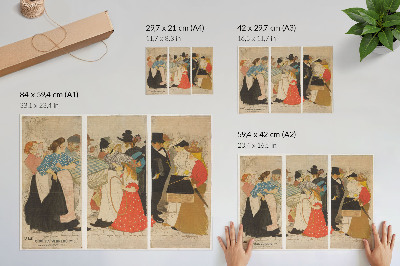 Poster Mensen op straat (1896) von Théophile Alexandre Steinlen und Charles Verneau