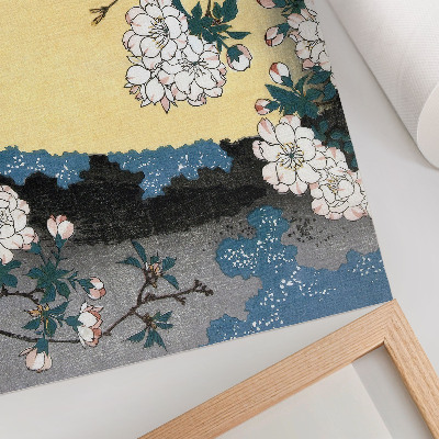 Kunstdruck poster Japanische Kirschblüten (1837) – historischer Holzschnitt von Utagawa Hiroshige