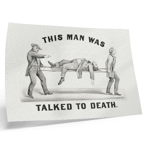 Kunstdruck poster Dieser Mann wurde zu Tode geredet (1873), Archivillustration