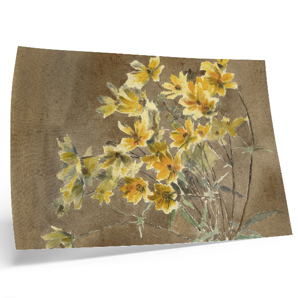 Poster Gelbe Blume mit Rand (1915) von Hannah Borger Overbeck