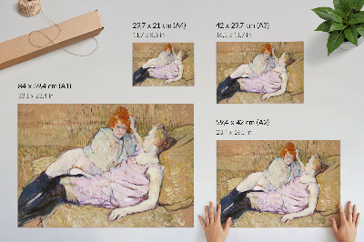 Kunstdruck poster Sofa (ca. 1894–1896) – ein hochauflösendes Gemälde von Henri de Toulouse-Lautrec