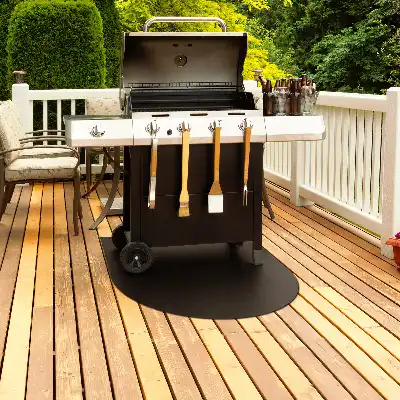 Grillunterlage in semiovaler Form mit 80x70 cm