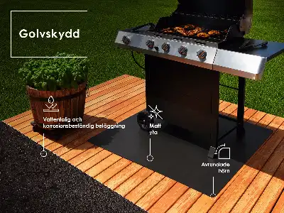 Grillunterlage in semiovaler Form mit 80x70 cm