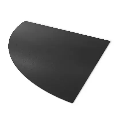 Funkenschutzplatte für Kaminöfen viertelkreis in Schwarz aus Metall