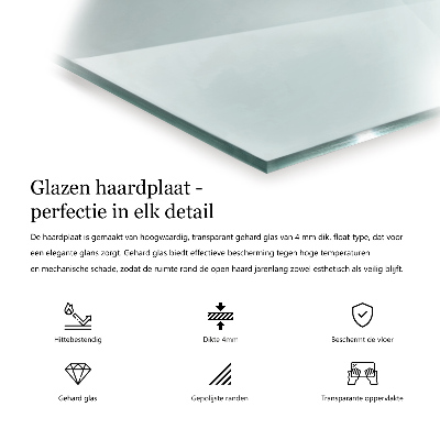 Glasplatte für Kaminöfen sechseckige transparente