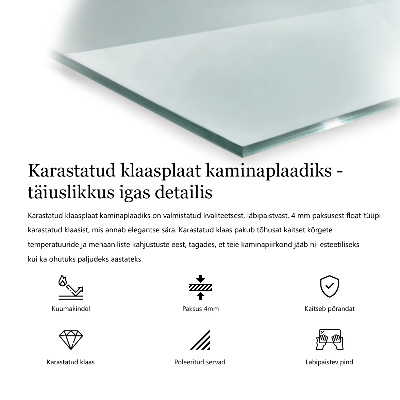 Glasplatte für Kaminöfen sechseckige transparente