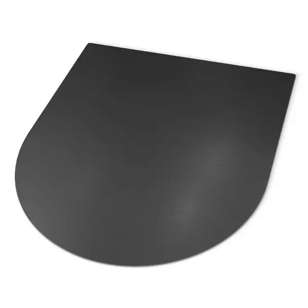 Vorlegeplatte für Kaminöfen halboval in Schwarz aus Metall
