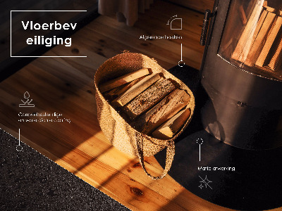 Vorlegeplatte für Kaminöfen Halbovale schwarze metallene