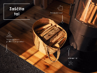 Vorlegeplatte für Kaminöfen Halbovale schwarze metallene