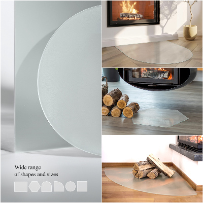 Kamin Glasplatte Semitransparente semiovale