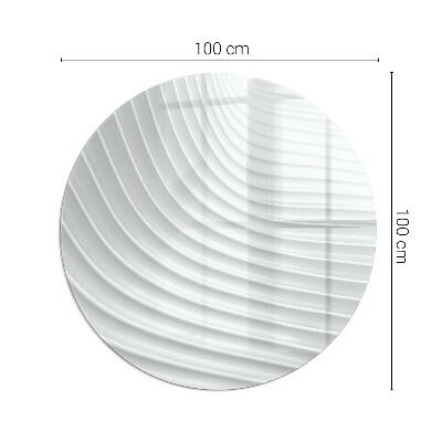 Vorlegeplatte für Kaminöfen rund Wellen zarter Linien
