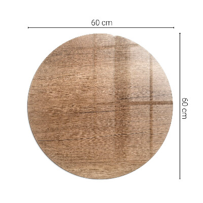 Vorlegeplatte für Kaminöfen rund Natürliches Holzmuster