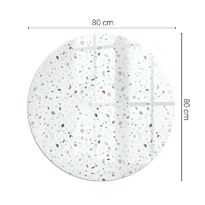 Vorlegeplatte für Kaminöfen rund Muster mit kleinen Formen