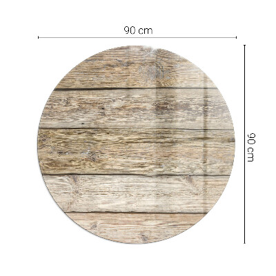 Glasplatte für Kaminöfen rund Holzbrett im Layout