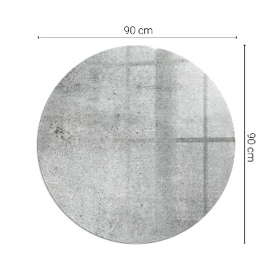 Glasplatte für Kaminöfen rund Rohbetonstruktur