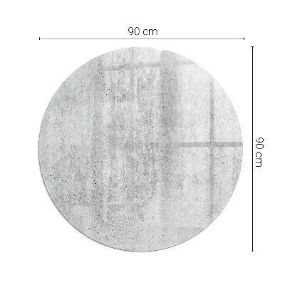 Glasplatte für Kaminöfen rund Rohbetonstruktur