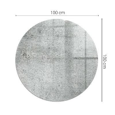 Glasplatte für Kaminöfen rund Rohbetonstruktur