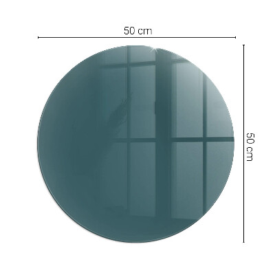 Glasplatte für Kaminöfen rund Meeresfarbe