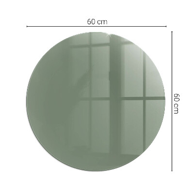 Glasplatte für Kaminöfen rund Farbe Oliv