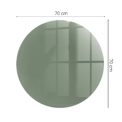 Glasplatte für Kaminöfen rund Farbe Oliv