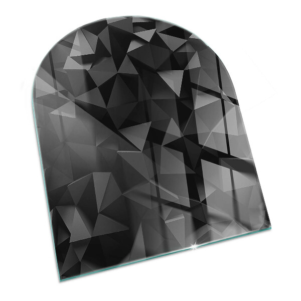 Glasplatte für Kamin halboval Dreidimensionale Geometrie
