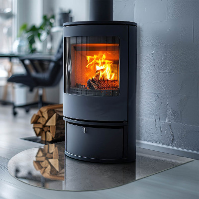Glas unter Kamin halboval Abstrakte Hintergrundtextur