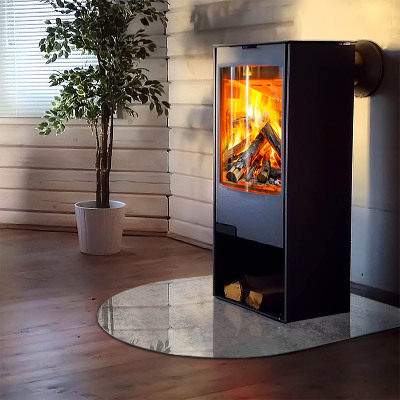 Glas unter Kamin halboval Abstrakte Hintergrundtextur