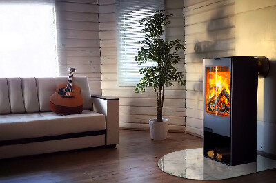 Glasplatte für Kamin halboval Marmor-Texturmuster