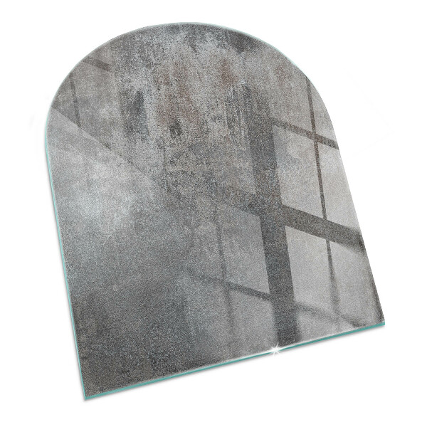 Glas unter Kamin halboval Rohe Oberflächenstruktur