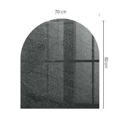 Glas unter Kamin halboval Steinoberflächenstruktur