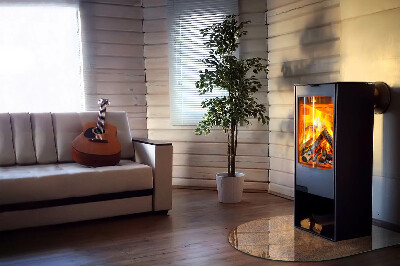 Glas unter Kamin halboval Roststruktur auf dem Hintergrund