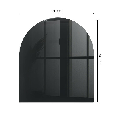 Glas unter Kamin halboval Farbe: Dunkles Graphit