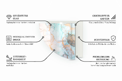 Glasplatte für Kaminöfen quartal Abstraktes geometrisches Muster