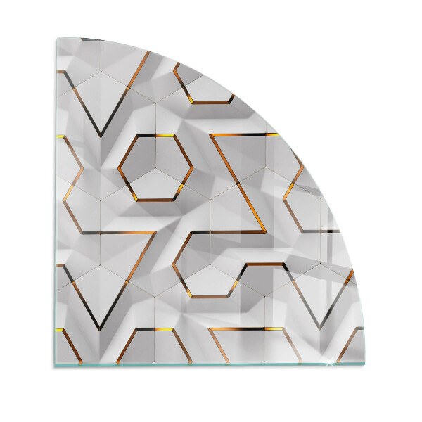 Glasplatte für Öfen quartal Geometrisches 3D-Muster