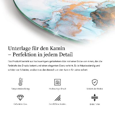 Glasplatte für Öfen quartal Geometrisches 3D-Muster
