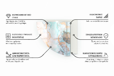 Glasplatte für Öfen quartal Geometrisches 3D-Muster