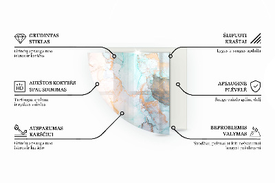 Glasplatte für Öfen quartal Geometrisches 3D-Muster