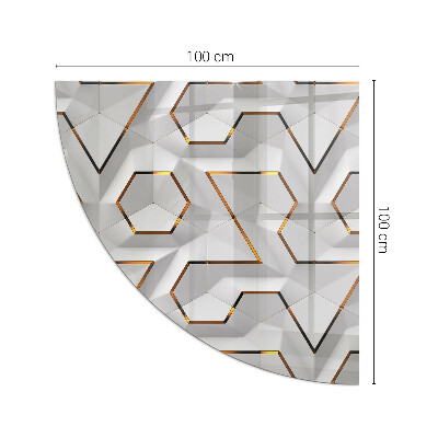 Glasplatte für Öfen quartal Geometrisches 3D-Muster