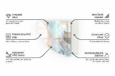 Glasplatte für Öfen quartal Geometrisches 3D-Muster