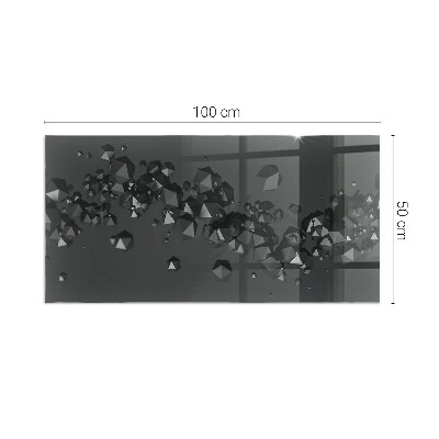 Glasplatte für Kamin rechteckig Abstrakte Wolke aus Festkörpern