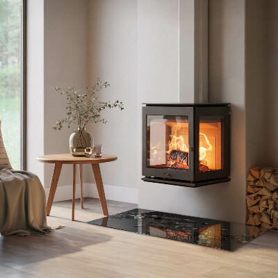 Glasplatte für Kamin rechteckig Abstrakte Wolke aus Festkörpern