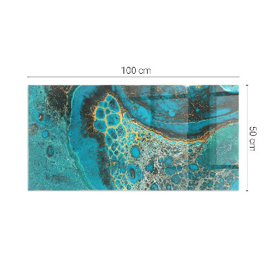 Glasplatte für Kamin rechteckig Abstraktes organisches Muster