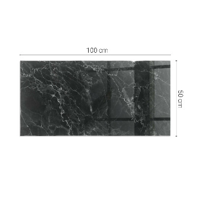 Glasplatte für Kamin rechteckig Elegantes Marmormuster