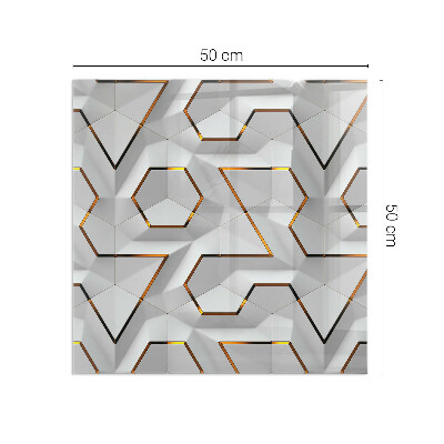 Glasplatte für Öfen rechteckig Geometrisches 3D-Muster
