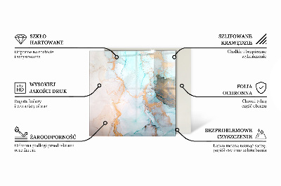Glasplatte für Öfen rechteckig Geometrisches 3D-Muster
